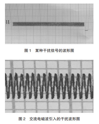 交流電磁波引入的干擾波形圖