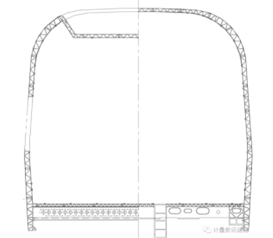 圖1 動(dòng)車組車體斷面圖