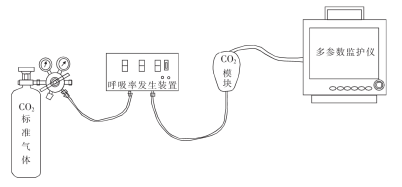 圖 2  呼末二氧化碳檢測(cè)設(shè)備連接圖